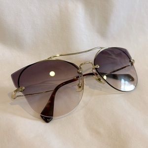 MIU MIU MU 52SS CORE COLLECTION PALE GOLD SUNGLASSES
